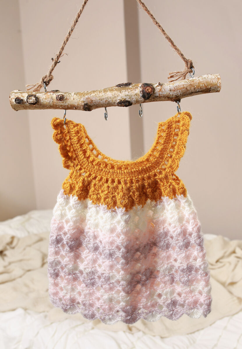 Häkel Kleid mit Stirnband