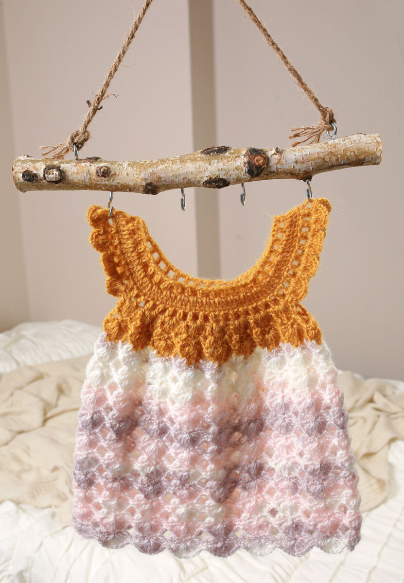 Häkel Kleid mit Stirnband