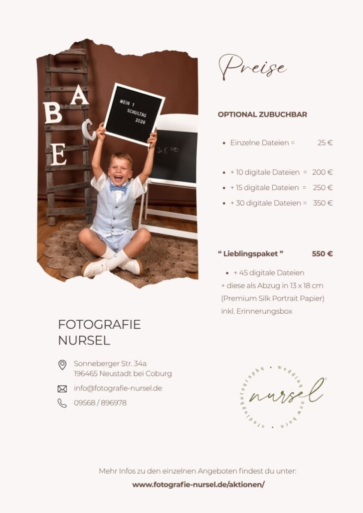 Einschulung Aktion Fotografie Nursel
