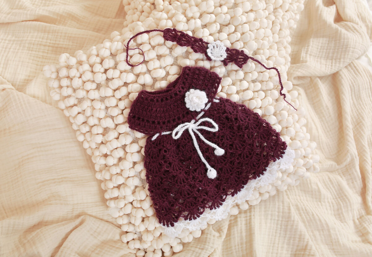 Häkelkleid + Stirnband