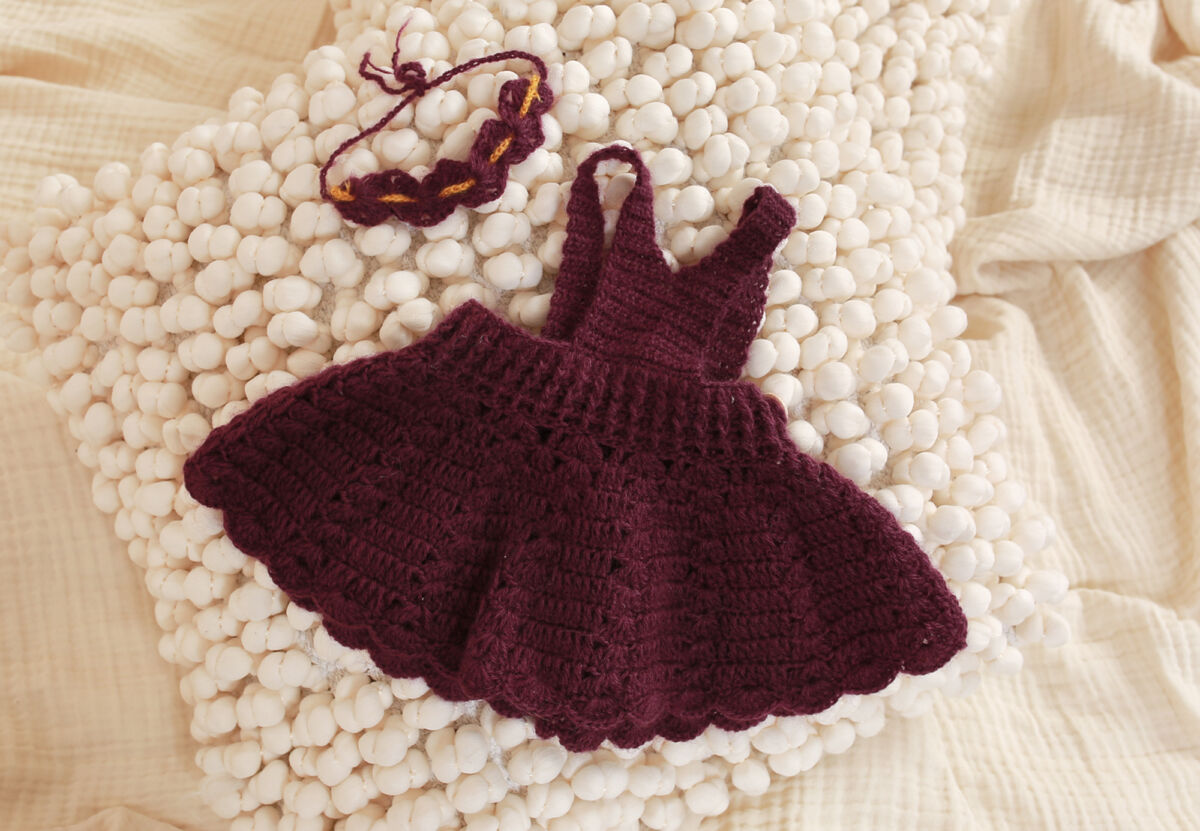 Träger Kleid + Stirnband