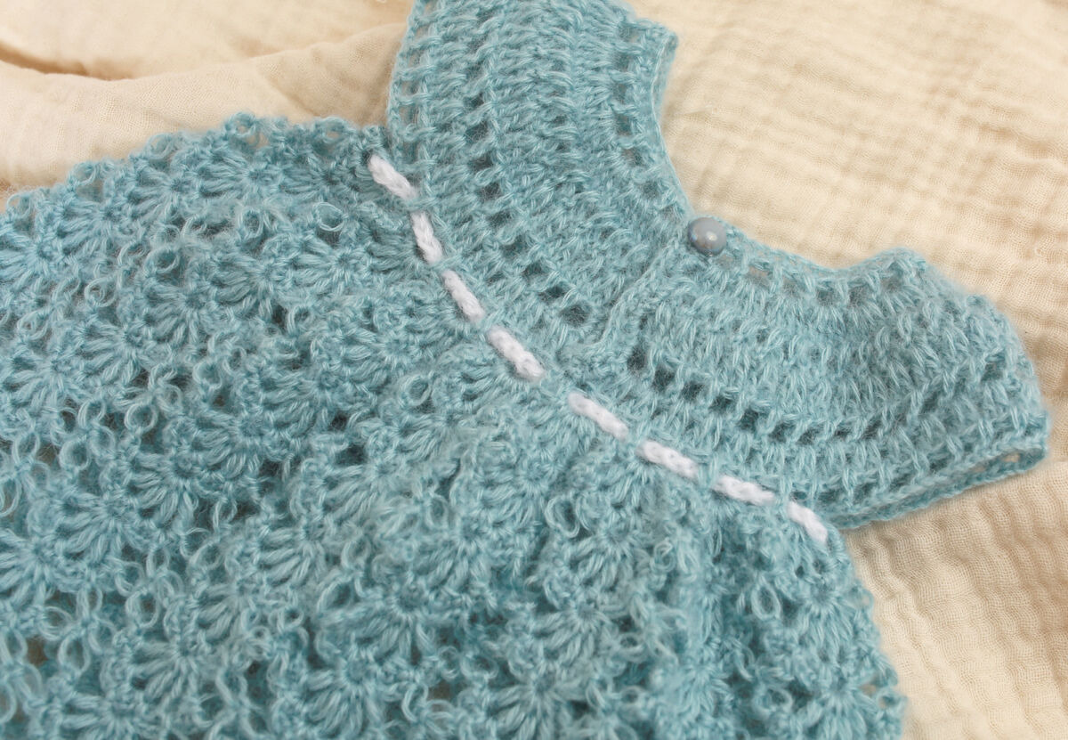 Häkel Kleid mit Stirnband